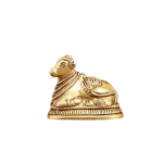 Pure Brass Miniature Nandi Idol 4 Inch - Premium Sacred Bull Statue | Jaipurio